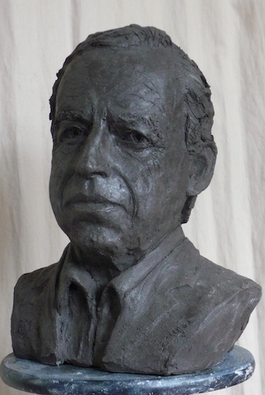 Le buste de Bernard Maris à Ombres Blanches, Toulouse