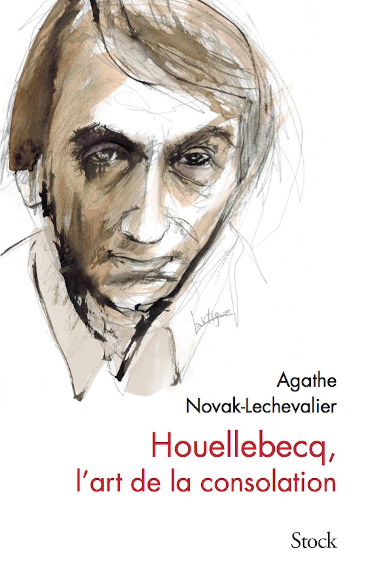 Le dessin original de Houellebecq pour la couverture du livre d’Agathe Novak-Lechevalier